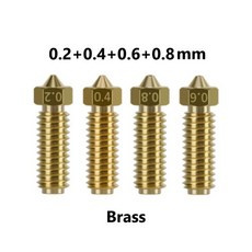 Anycubic Kobra 3 핫 엔드 노즐 0.2 0.4 0.6 0.8 1.0mm Anycubic Kobra 3 콤보 예비 부품 용 경화 강철 황동 노즐, 39)BR-2468