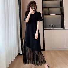 lovesage 프랑스 레이스 수유 드레스 여름 티 티셔츠 잠옷