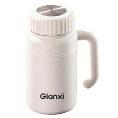 GIANXI 손잡이형 경량 보온병, 화이트, 1개, 1000ml