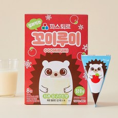 파스퇴르 얼려먹는 꼬미루미 사과 요구르트맛, 62ml, 8개