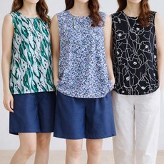 인견 민소매 블라우스 "프리미엄" 9color 패턴 무지 빅사이즈 반팔티 나시티