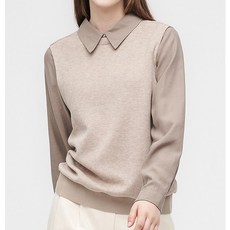 링스골프 여성 레이어드 베스트 믈라우스 L21D3TO154-BG