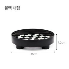 향수트레이 원형 테이블용 쟁반 향수, 블랙 대형 스마일리 얼굴 접시