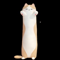 naturetimes 麻糬貓長靠枕娃娃身體枕, 米色麻糬