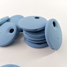 HONGYIYAYI CREATION 圓形鑰匙吊飾, 粉藍鑰匙套, 1個