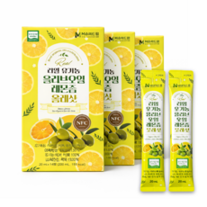 유기농 올레샷 올리브오일 레몬즙 엑스트라버진 올리브레몬샷 스틱, 20ml, 42개