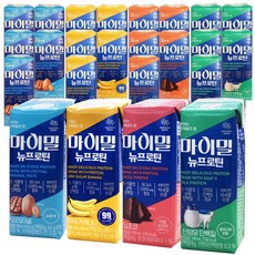마이밀 뉴프로틴 4가지맛 (오리지널6+바나나6+딥초코6+산양유6) 단백질 영양식, 1박스, 190ml