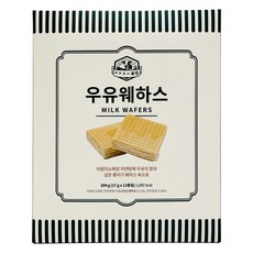 제주 아침미소목장 우유웨하스 12개입 샌드 간식, 204g, 1개