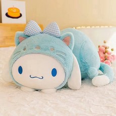 산리오 쿠로미 시나모롤 마이멜로디 헬로키티 고양이 대형인형 안고자는 베개 귀여운 인형 쿠션 동물 바디필로우, 블루