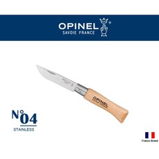 Opinel 法國不銹鋼折刀 No.04 櫸木刀柄, 1個