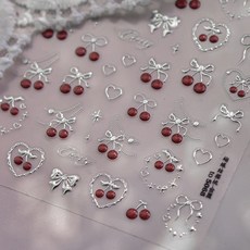 토모니 고급 네일 스티커 5068 체리 리본, 1개, 단일