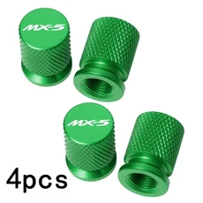 마쓰다 MX5 MX-5 ND RF MIATA 자동차 장식 Airdust 방수 4Pcs 자동차 휠 타이어 밸브 캡 타이어 줄기 커버, 06 Green