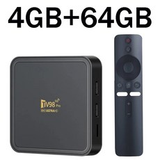 TV98 TV 박스 안드 14 지원 HD 8K 4K WiFi 4G 5G 음성 리모컨 미디어 플레이어 8GB 128GB Allw, Eu 플러그, tv98 4gb64gb
