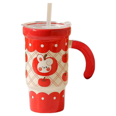 StarR 애니멀 세라믹 콜드컵, 1개, 550ml, 레드 1개, 550ml, 레드