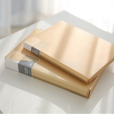 심플 3x4 사진 포켓식 앨범 고급 2개, 대형-카키-160매