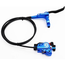 메테올라이트 MTB 유압 디스크 브레이크 세트 산악 자전거용 알루미늄 합금 왼쪽 전면 1000mm 오른쪽 후면 1700mm 자전거 브레이크ISPM 어댑터 장착 160180mm 로터, Gold, Rear Brake