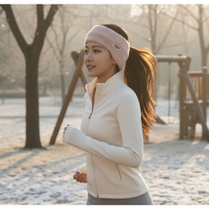 제이엔 러닝 귀마개 방한 헤어밴드 남녀공용 겨울 스포츠 밴드, 1개, 핑크