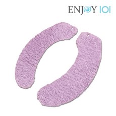 ENJOY101水洗式矽膠布止滑馬桶坐墊貼 保潔保暖 水洗重複使用, 1個, 家用長毛-紫