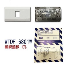 國際牌 星光系列 WTDF6802W 2孔 裝飾面板, 1個, WTDF6801W 瞬蓋板 一孔十個/盒
