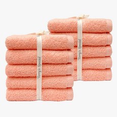 테리스페셜 호텔수건 200g 10장 20장 30장 수건세트 호텔타올 호텔타월 수건 타월 타올 목욕수건 코마사 세면타올, 썬피치, 10개