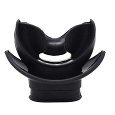 潛水一體成型護唇式矽膠咬嘴 浮潛 深潛, 1個, 迷霧黑