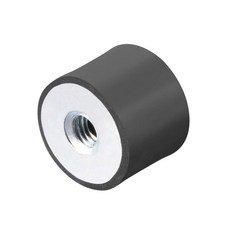 uxcell 2Pcs 10 x 10mm M3 스레드 여성 고무 마운트 진동 차단기 방진 패드 플랫 사일런트 블록 베이스 교체, M6x20x15mm