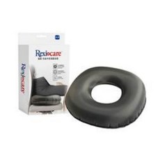 REXICARE 瑞斯 台灣製造 產婦痔瘡必備 SGS認證, 1個, 【全新升級】圓形 充氣中空減壓坐墊, 黑色