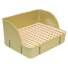 寵物兔大容量四角便盆 - 兔子/天竺鼠專用便盆、兔籠便盆、現貨供應, 綠色, 1個