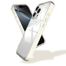 아이폰 16용 투명 Macâron 케이스 - 유연한 투명 뒷면이 있는 충격 방지 부드러운 TPU 범퍼 프레임 크리스탈 파스텔 디자인 Kawaii 한국 곰 에폭시 레진 스티, iPhone 16, 크리미 화이트