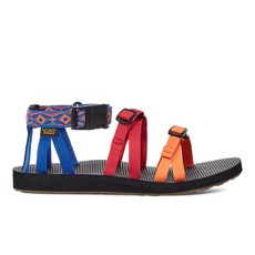 Teva Original Alp Revive 男 運動涼鞋 織帶 幾何圖騰 戶外 彩色, 22 cm, 紅藍