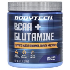 BodyTech BCAA + 글루타민 분말 무맛 208g(7.3oz), BodyTechBCAA글루타민분말무맛208g73oz, 208g, 1개