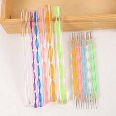 도자기조각도구 아크릴 나선형 만다라 도트 스틱 펜 도구 바위 그림 도팅 조각 도자기 클레이 롤러 아트 공