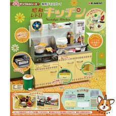 M.M小舖 盒玩 昭和復古廚房場景組 料理台 懷舊 全1款, 1個, 1組 1BX00