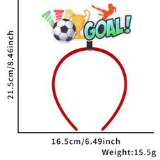 2026 미캉멕시코 월드컵 파티 장식 헤어밴드 축구 경기 응원 머리밴드 축구 팬 헤어밴드, 프리 사이즈, GOAL 축구 요소 디자인 모델