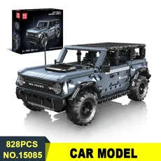 몰드 킹 828피스 오프로드 차량 풀백 자동차 블록 SUV 기술 전시 장난감 장식 크리스마스 선물, 01 original box