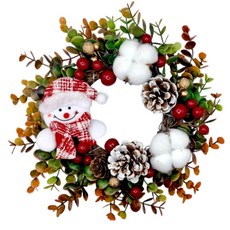 22cm聖誕花環-尤加利花圈, 尤加利A款, 1個