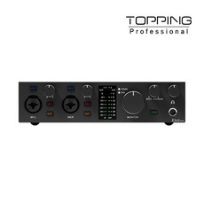 TOPPING 토핑 프로 오디오 인터페이스 오인페 홈레코딩 정품, 블랙, E2x2 OTG