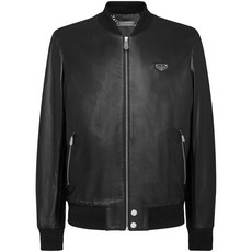 필립플레인 가죽 봄버 재킷