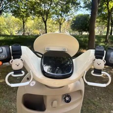 하중 지지력의 전기 자동차 후크 전면 장착형 조절 핸들바 배달 헬멧 물품용, 1개, 9. 검은색 꼬마 곰 한 쌍 [45cm 길이 연장형]