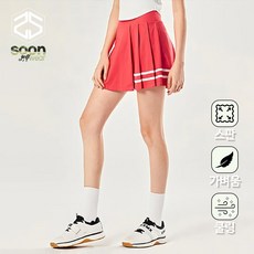 [순이] C.골프 테니스 여성 기능성 배색 언발란스 플리츠 스커트
