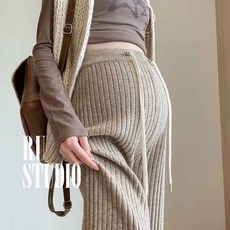 RU STUDIO 孕婦闊腿褲 高腰抽繩寬鬆休閒褲 舒適透氣孕婦褲