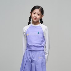 내셔널지오그래픽 KIDS K242GRG620 여아 크롭 래쉬가드 LAVENDER 5005349709 1881500