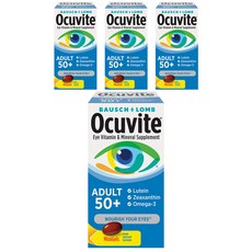 BAUSCH LOMB 博士倫 葉黃素Omega-3迷你膠囊 50歲以上適用, 50顆, 4罐