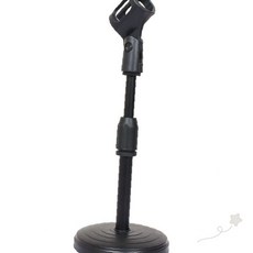 높이 조절 각도 변경 가능 원형 받침대 방송 녹음 노래방 마이크 고정 지지 거치, 1개