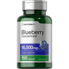 블루베리 55:1배 추출물 16000mg 150캡슐 75일분 고함량 대용량 Blueberry 해외 직구, 60정, 1개