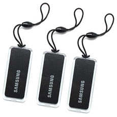 SAMSUNG 三星 SDS 門鎖用手機掛繩式鑰匙 黑色, 單一商品, 3入