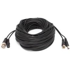 監控專用懶人線 20M (BNC+DC頭), 黑色