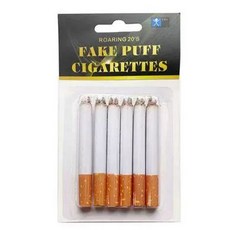 연기나는 가짜담배 깜짝 페이크 만우절 트릭 장난감, 유니버설, 1개, 6개 세트 무연