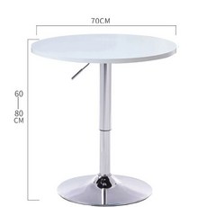 리프팅 원형 칵테일 72 92cm 테이블 홈바, 화이트 70cm 지름 60-80cm