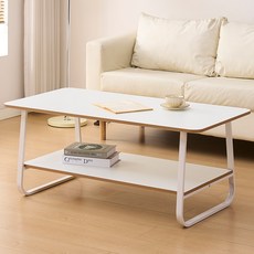 메르하임 모던 좌식 쇼파 거실테이블, 화이트 1000mm